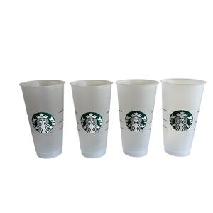 Starbucks 4 pack Reusable Venti Frosted Cold Cup